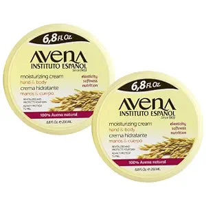 Avena Instituto Espaol Moisturizing Cream, Hand & Body, Revitalizes and Protects Your Skin, 2-Pack of 6.8 FL Oz Each