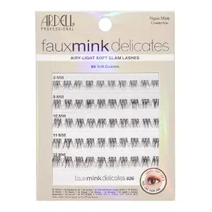 Ardell Faux Mink Lash Clusters Delicates 826 ï¿½ï¿½ï¿½ Individual Lashes Cluster Eyelash Extension for Natural Volume with Soft Vegan Fibers, DIY Lash Extensions, 50