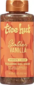 Tree Hut Golden Vanilla Foaming Body Wash, 18 Fl Oz