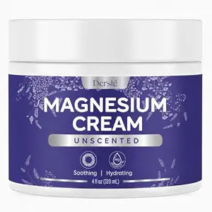 Dersie Magnesium Cream – Magnesium Cream with Lavender, Grape & Camellia Seed Oil – Hydrating & Soothing Body Cream for Men, Women & Kids (4 fl oz)