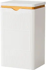 HAN SHENG Square Tea Canister Tea Tins for Loose Tea Storage, White