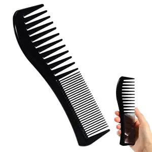 SIMPOR Detangling Hair Comb, All-Purpose Hair Grooming Set for Wet Curly Style Barber Comb, Double Sided Wide And Fine Tooth Comb for Thin Thick Curly Straight Hair for Women Men Black