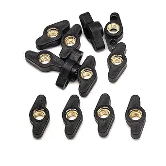 M6 Wing Knobs T Knobs Hand Screw Nut Thumb Screw, Black, 12 Pack