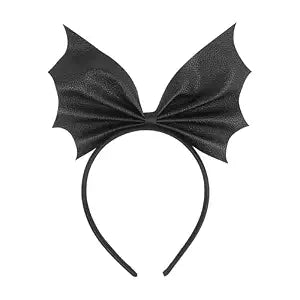 Halloween Bat Headband, Black Bat Wing Hair Bow Hairband, Festival Masquerade Party Decoration Role Play Headwear for Women