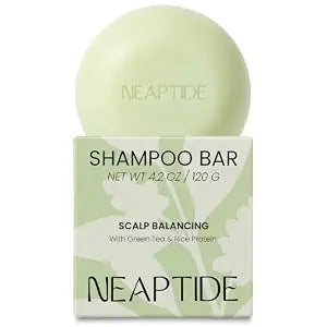 NEAPTIDE Green Tea Scalp Balancing Shampoo Bar, 4.2 oz