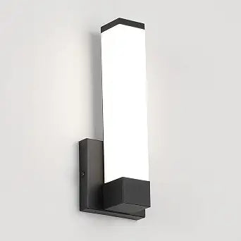 LED Wall Lamps Bedside, Modern Vertical Wall Mount Sconce Lighting Indoor Bathroom Mirror Side Vanity Lights Fixtures 12W 11.8 Inch Height 4000K (Black-Dimmable)