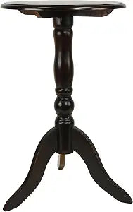 Decor Therapy Simplify Pedestal Accent Table, Aged Cherry 15" x 15" x 24"
