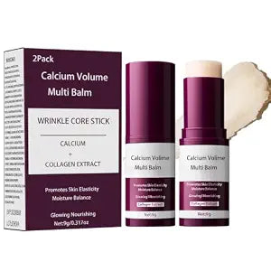 2-Pack Calcium Multi Balm Stick -Collagen Moisturizing Balm Stick for Face,Eyes & Neck, Anti-Wrinkle Eye Cream, Wrinkle Core Sticks For Firming Skin,Hydrating,Anti-aging