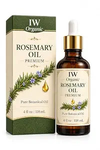 Organic Rosemary Oil for Face, Hair & Body 100% Pure Cold Pressed Unrefined Raw 4 FL OZ 118 mL