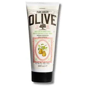 KORRES Pure Greek Olive Body Cream, Honey Pear, 6.76 Fl Oz