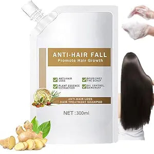 Anti-Hair Fall Hair Loss Shampoo, Promote Hair Growth Hair Treatment Shampoo for Hair Loss, Rich in Various Plant Extracts Dandruff & Oil Control, Volumizing Moisturizing (300ml 1 Bagged)