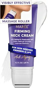 MAREE Retinol Neck Cream with Roller Neck Cream for Tightening and Firming