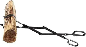 Rocky Mountain Goods Firewood Tongs - Reinforced Wrought Iron for Extra Strength - 26 - Grabber for up to 12 Thick Logs - Log - Rust Resistant Finish for Indoor/Outdoor Use (1)