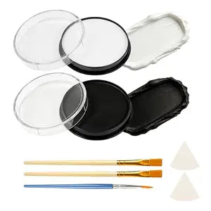 Black and White Face Painting Kit Professional,Halloween Makeup