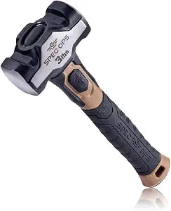 Spec Ops Tools Drilling/Crack Hammer for Striking & Demolition, Bi-Material Shock-Absorbing and Vibration Dampening Handle, 3 lbs