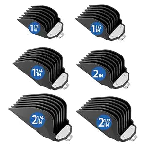 Clipper Guards for Wahl, Attachments Set 10 12 14 16 18 20 with Metal Clip