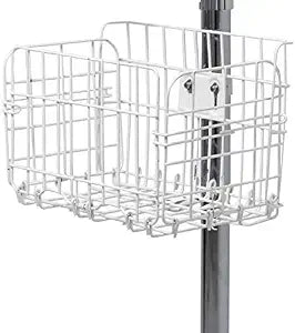 CTA Digital Add-On Basket with Ring Clamp for Tablet Floor Stands, Compatible with PAD-AFS, PAD-CGS, PAD-SCGS, PAD-SCGS9, PAD-HFS, PAD-SHFS, PAD-GFS, PAD-SGF, PAD-UAFS