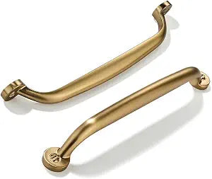 2 Pack 6 inch Hole Center Champagne Bronze Cabinet Pulls - Heavy Duty Solid Drawer Honey Bronze Hardware Handles Kitchen Vanity Bathroom Handles
