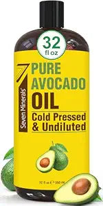 NEW Cold Pressed Avocado Oil For Hair, Skin, & Face - Big 32oz - Premium Grade & Hexane Free, 100% Pure, GMO Free, & Non-Greasy Carrier Oil for Natural Hair and Skincare - Great with Essential Oils