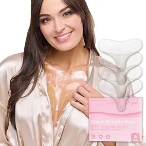 Chest Wrinkle Patches Reusable | Anti-Aging Patches for Fine Lines | Long-Lasting Wrinkle Pads for a Youthful Appearance | Skin-Safe Chest Care Solution | Includes 4 Durable Pads for a Smooth Look 4ct