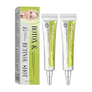 Botoxmix & Vita-A Retinol Shot Wrinkle-Lift Tightening Cream, Anti Wrinkle, Pore Minimizer, Fine Lines, All Skin 2PC