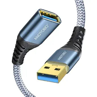ANDTOBO USB Extension Cable 3.3ft, USB 3.0 Type A Male to Female Extender Cables High-Speed Data Transfer 5Gbps Compatible with Gamepad, Printer, Webcam, USB Keyboard, Flash Drive, Hard Drive