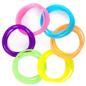 Hair Ties Jelly Bracelets - 80s Outfit Accessories for Women, 30PCS