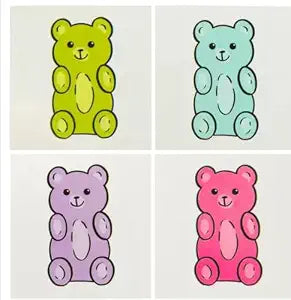 Gummy Bear Tattoos | 24 Pc | Temporary