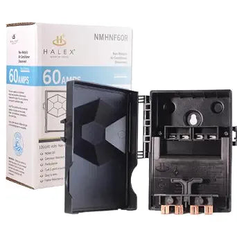 Halex 60 AMP Non-Metallic AC Disconnect Box Outdoor with Pull-Out Switch