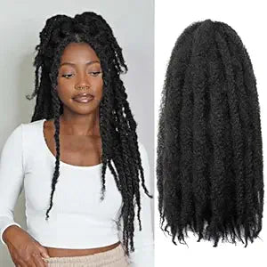 Marley Twist Braiding Hair 24Inch 8packs Soft Cuban Twist Hair for Black Women(1B 24Inch(Pack of 8))