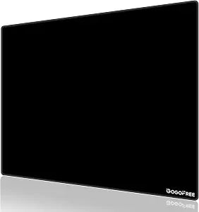 Glass Gaming Mouse Pad, Professional Esport Tempered Glass Mouse Pad Ultra-Smooth Micro-Etched Surface for Top Speed and Control,Hard Mousepad Black (15.7'' x 11.8'')