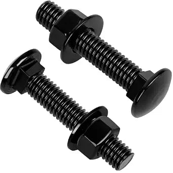 20 Sets 1/4-20 x 1-1/4" Carriage Bolt Kit, Round Head Square Neck, Black Carriage Bolts and Hex Nuts Set with Flat Washers
