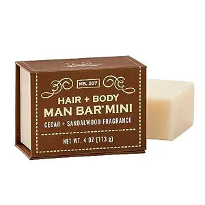 San Francisco Soap Company Hair & Body Mini-Bar, Cedar and Sandalwood, 4 oz