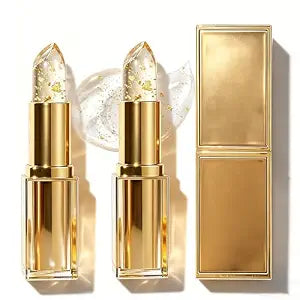Color Changing Lipstick - Skin-adaptive Lipstick for Older Women, PH Lip Stick Color Changing Long Lasting, Clear Moisturizing Glossy Lip Balm (2PC)