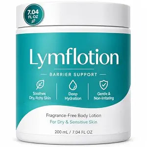 Lymphotion Cream, Fragrance-Free Moisturizer for Dry & Sensitive Skin, Fast-Absorbing Non-Greasy Skin Barrier Support, 200ml, 7.04 Fl Oz
