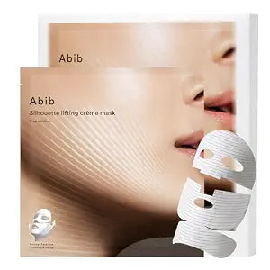 Abib Silhouette Lifting Cream Mask V-up Solution (4 sheets) with PLGA-Peptide, Jawline Double Chin Firming, Lifting Mask, Elasticity Care, Face Lift Mask, Skin Tightening, Chin Lift, Korean Skincare