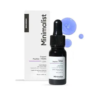 Minimalist Copper Peptide + PDRN 1.25% Serum with Salmon DNA | For Firmness, Elasticity & Hydration | With GHK-Cu, PDRN, Multi-Molecular Hyaluronic Acid & Niacinamide | 0.34 Fl Oz