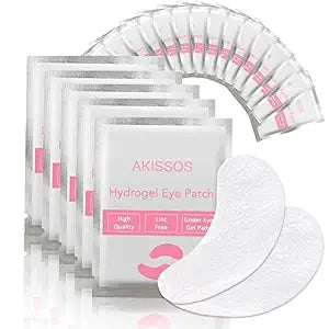 Eye Pads Eyelash Extension Supplies - Akissos 100 Pcs Under Eye Patches Undereye Gel Lash Extension Supplies Lift Tint Lash Guard Professional Individual DIY Beauty Tool - Hypoallergenic Lint Free