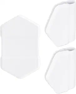 Penitue 3pcs Magnetic Shower Curtain Clips, White Self-Adhesive Windproof Splash Wall Shower Curtains Keeper Weight Clip Bathroom Magnets Accessories for Home