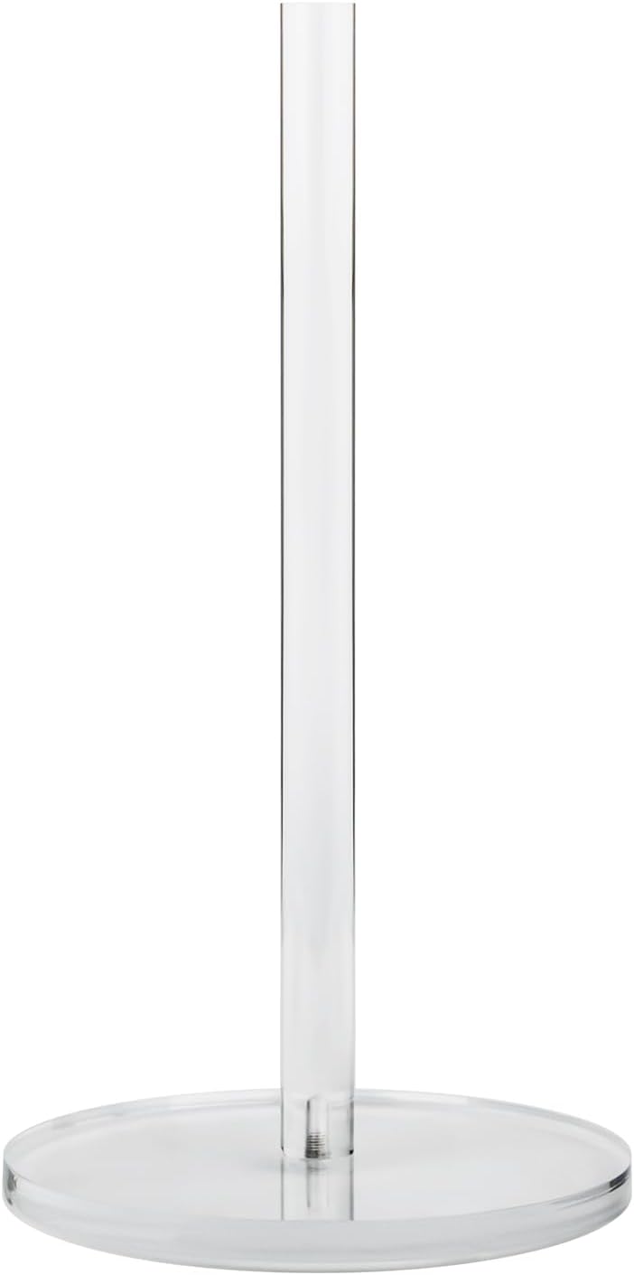 Acrylic Paper Towel Holder, Freestanding Paper Roll Holder with Weighted Base, Modern Decorative Design for Kitchen Countertops, Bars & Dining Tables, Clear