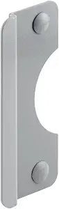 Prime-Line U 9509 Steel Latch Guard Plate Cover for Out-Swinging Doors, 6 Inch Cover with 5/16 Inch Offset, Gray, Set of 1
