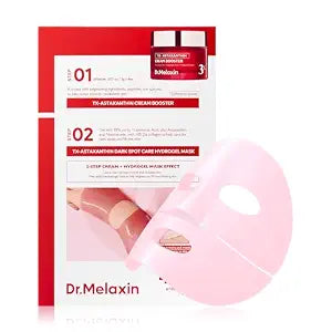 Dr.Melaxin TX Astaxanthin Melanin Recovery & Firming Hydrogel Mask (4 Sheets) ��� Dark Spot Correcting 2-Step Mask with Tranexamic Acid, Niacinamide, PDRN & Collagen for Elasticity