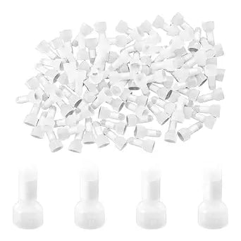100 Pcs 16-14 AWG Closed End Crimp Connectors, Nylon Electrical Wire Crimp Caps, Aluminum Core, Ideal for Automotive, Marine, and Industrial Applications