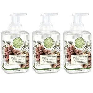 Michel Design Works Foaming Hand Soap, White Spruce, 17.8oz, 3-Pack