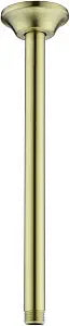 BESTILL 12 Inch Ceiling Mount Rain Shower Head Arm and Flange, Brushed Gold