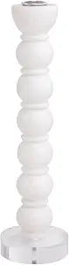 Mud Pie Large White Resin Taper Holder