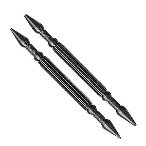 2pc Nail Setter, Dual Head Spring Nail Punch 1/16,1/32,1/8,3/32in