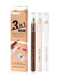 Eyebrow Lift Highlighting & Contour Pencil Set - 3 Eye Makeup Pencils, Fill & Define Eyebrows, For Women