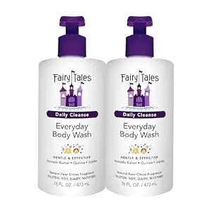 Fairy Tales Daily Cleanse Kids Body Wash | Kids Soap With Gentle, Clean Natural Ingredients | Sulfate Free, Silicone Free, Body Wash for Boys and Girls - 16 oz. (2 Pack)