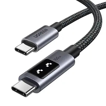 UGREEN Uno USB C Cable 100W with LED Display, Fast Charging, 6.6ft, Black